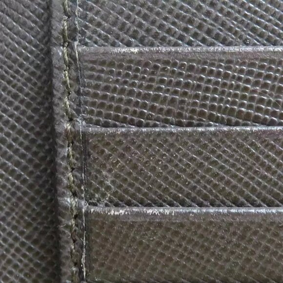 Auth PRADA Bill Compartment Brown Leather - - Picture 6 of 8